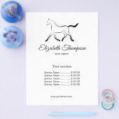 Elegantes Pferd in schwarzer Farbe Flyer (Einzeln)