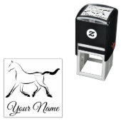 Elegantes Pferd in schwarzer Farbe Permastempel (Beispiel)