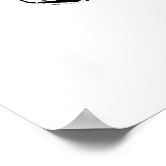 Elegantes Pferd in schwarzer Farbe Poster (Ecke)