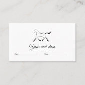 Elegantes Pferd in schwarzer Farbe Terminkarte (Vorderseite)