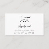 Elegantes Pferd in schwarzer Farbe Treuekarte (Vorderseite)