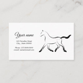 Elegantes Pferd in schwarzer Farbe Visitenkarte