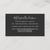 Elegantes Pferd Personalisiert Reittier Visitenkarte (Rückseite)