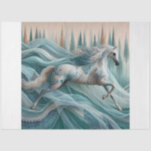 Elegantes Pferd, Pferd, Decoupage, Seidenpapier
