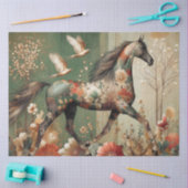 Elegantes Pferd, Pferd, Decoupage, Seidenpapier (Basteln)