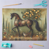 Elegantes Pferd, Pferd, Decoupage Seidenpapier (Basteln)
