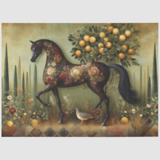 Elegantes Pferd, Pferd, Decoupage Seidenpapier