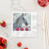 Elegantes Pferd Portrait für Soule der Reitbahn Serviette (Beispiel)