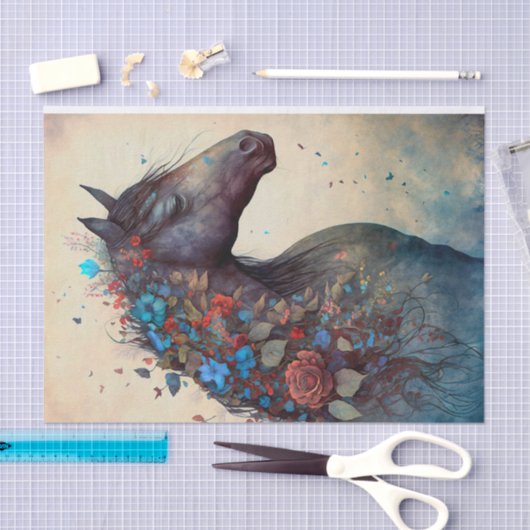 Elegantes Pferd Seidenpapier (Handwerk)