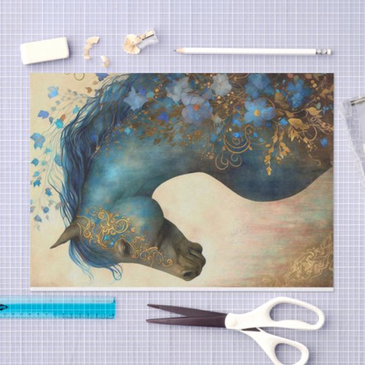 Elegantes Pferd Seidenpapier (Handwerk)