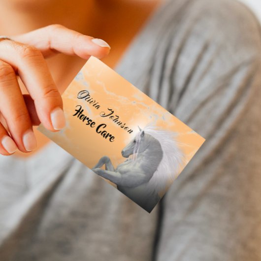 Elegantes Pferd und Pferdepflege Visitenkarte