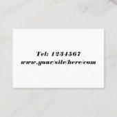 Elegantes Pferd und Pferdepflege Visitenkarte (Rückseite)