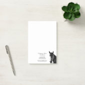 Elegantes Pferdekopf BW Personalisiertes Geschäft Post-it Klebezettel (Büro)