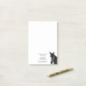 Elegantes Pferdekopf BW Personalisiertes Geschäft Post-it Klebezettel (Auf Schreibtisch)