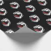 Elegantes Pferdekopfmuster Geschenkpapier (Ecke)