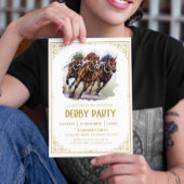 Elegantes Pferderennen Derby Party Reiten Einladung