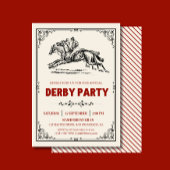 Elegantes Pferderennen Derby Party Reiten Einladung