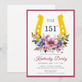 Elegantes Pferderennen- und Reitthema Einladung (Vorne/Hinten)