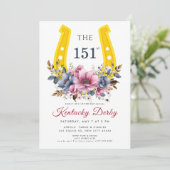 Elegantes Pferderennen- und Reitthema Einladung (Stehend Vorderseite)