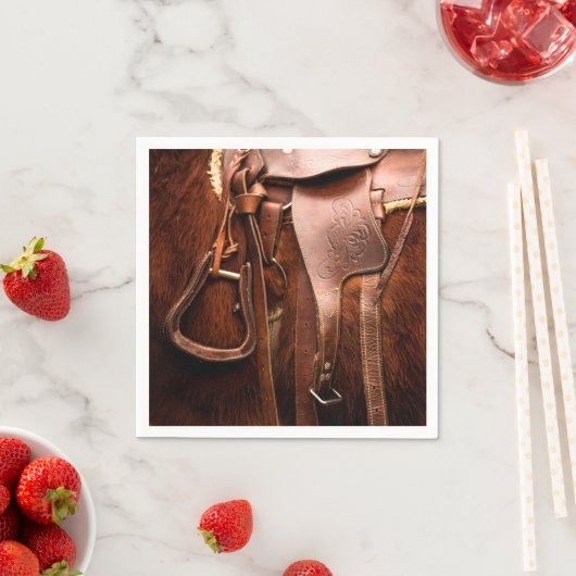Elegantes Pferdesattelpapier Napkin Serviette (Beispiel)