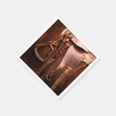 Elegantes Pferdesattelpapier Napkin Serviette (Ecke)
