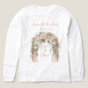 Elegantes Pfirsich-Blumen-Hochzeits-T-Shirt mit la Tri-Blend Shirt