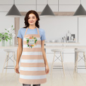 Elegantes Pfirsichfarbenes Monogramm Schürze