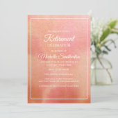 Elegantes Pfirsichkorallenreservat Einladung (Stehend Vorderseite)