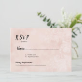 Elegantes pfirsichweiße Blume Spitzenrahmen UAWG Einladung (Stehend Vorderseite)