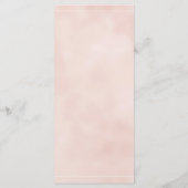 Elegantes, pfirsichweißes Hochzeitsmenü der Blume Programm (Rückseite)