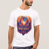 Elegantes Phinix Phoenix Logo - Rebirth & Growth T-Shirt (Vorderseite)