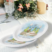 Elegantes Piano | Geige Blume taucht Hochzeit Luxu Pappteller