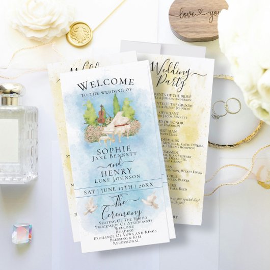 Elegantes Piano |Hochzeitsprogramm für Geigen Dove