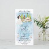 Elegantes Piano |Hochzeitsprogramm für Geigen Dove (Stehend Vorderseite)