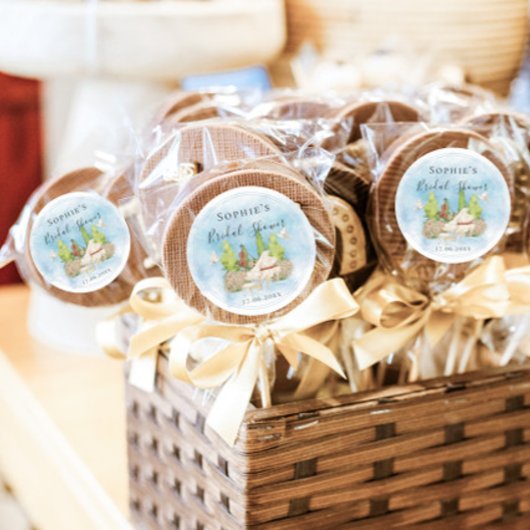 Elegantes Piano Violin Doves Blume Brautparty Runder Aufkleber