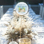 Elegantes Piano Violin Doves Blume Brautparty Runder Aufkleber