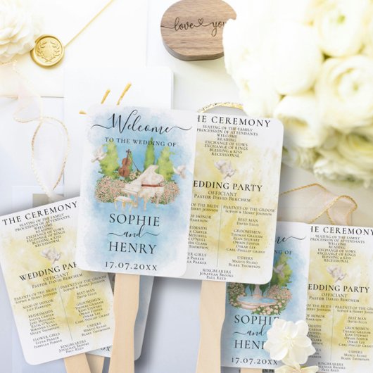 Elegantes Piano | Violine Wedding doves Programm H Fächer