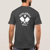 Elegantes Pickleball Monogramm-Design T-Shirt (Rückseite)