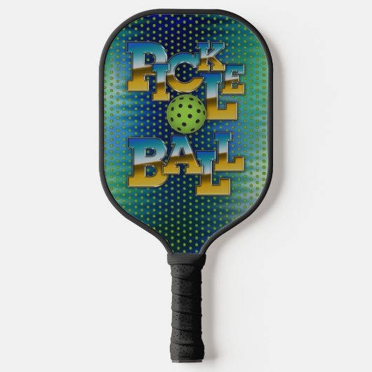 Elegantes Pickleball-Textdesign Pickleball Schläger (Vorderseite)