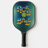 Elegantes Pickleball-Textdesign Pickleball Schläger (Rückseite)