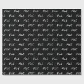 Elegantes Pilot Pinselschrift Typografie Geschenkpapier (Flach)