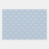 Elegantes Pilot Pinselschrift Typografie Geschenkpapier Set (Vorderseite 2)