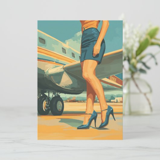 Elegantes Pilotprogramm durch das Jet Einladung (Stehend Vorderseite)