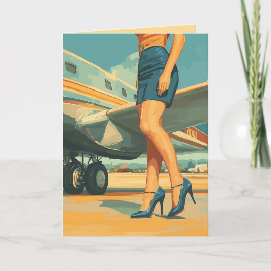 Elegantes Pilotprogramm durch das Jet Einladung (Vorderseite)