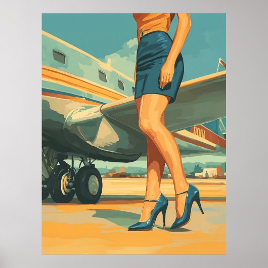 Elegantes Pilotprogramm durch das Jet Poster (Vorne)