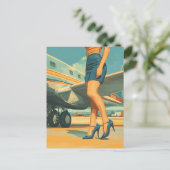 Elegantes Pilotprogramm durch das Jet Postkarte (Stehend Vorderseite)
