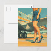 Elegantes Pilotprogramm durch das Jet Postkarte (Vorne/Hinten)