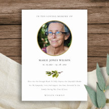 Elegantes Pine Branch Fauna Foto Beileid Memorial