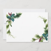 Elegantes Pine Christmas Holiday Cocktail Party Einladung (Rückseite)