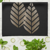 Elegantes Pine Cones Kupfer Platinum Muster Geschirrtuch (Gefaltet)